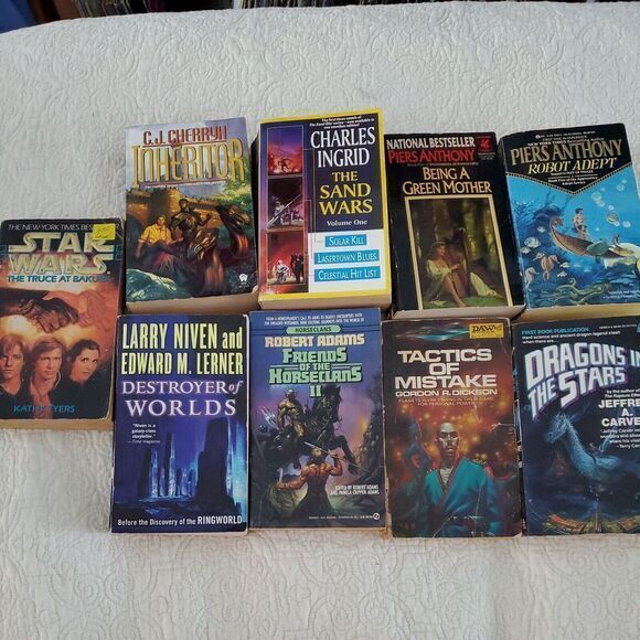 Other - Science Fiction Lot of 9 Fantasy PB Vintage Books Cherryh, Anthony, Adept, Niven